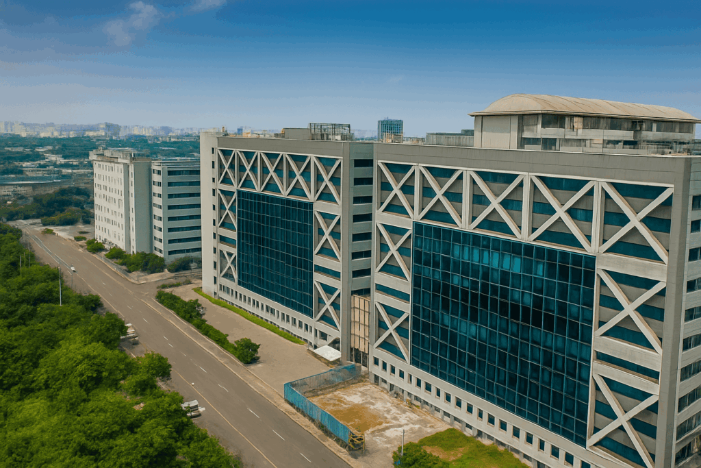 Top 5 IT Office Spaces for Rent in Chennai That Combine Connectivity, Cost & Convenience 1 Modern IT office spaces for rent in Chennai with connected tech park buildings